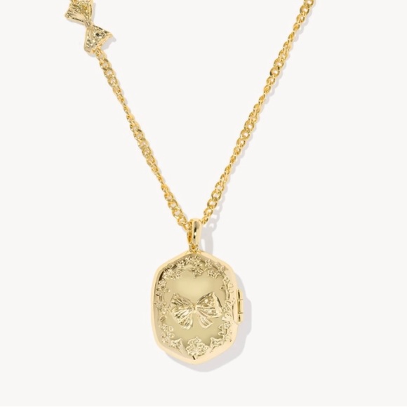 Kendra Scott x LoveShackFancy Daphne Gold Locket Necklace NEW - Picture 7 of 15